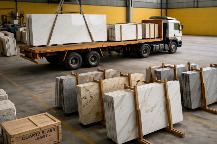 quartz stone slabs export India